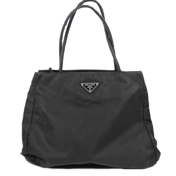 Prada Handbags - Authentic VTG Prada Tessuto Black Nylon Hand Bag